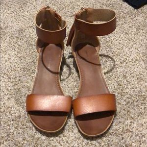 Rock candy leather sandals